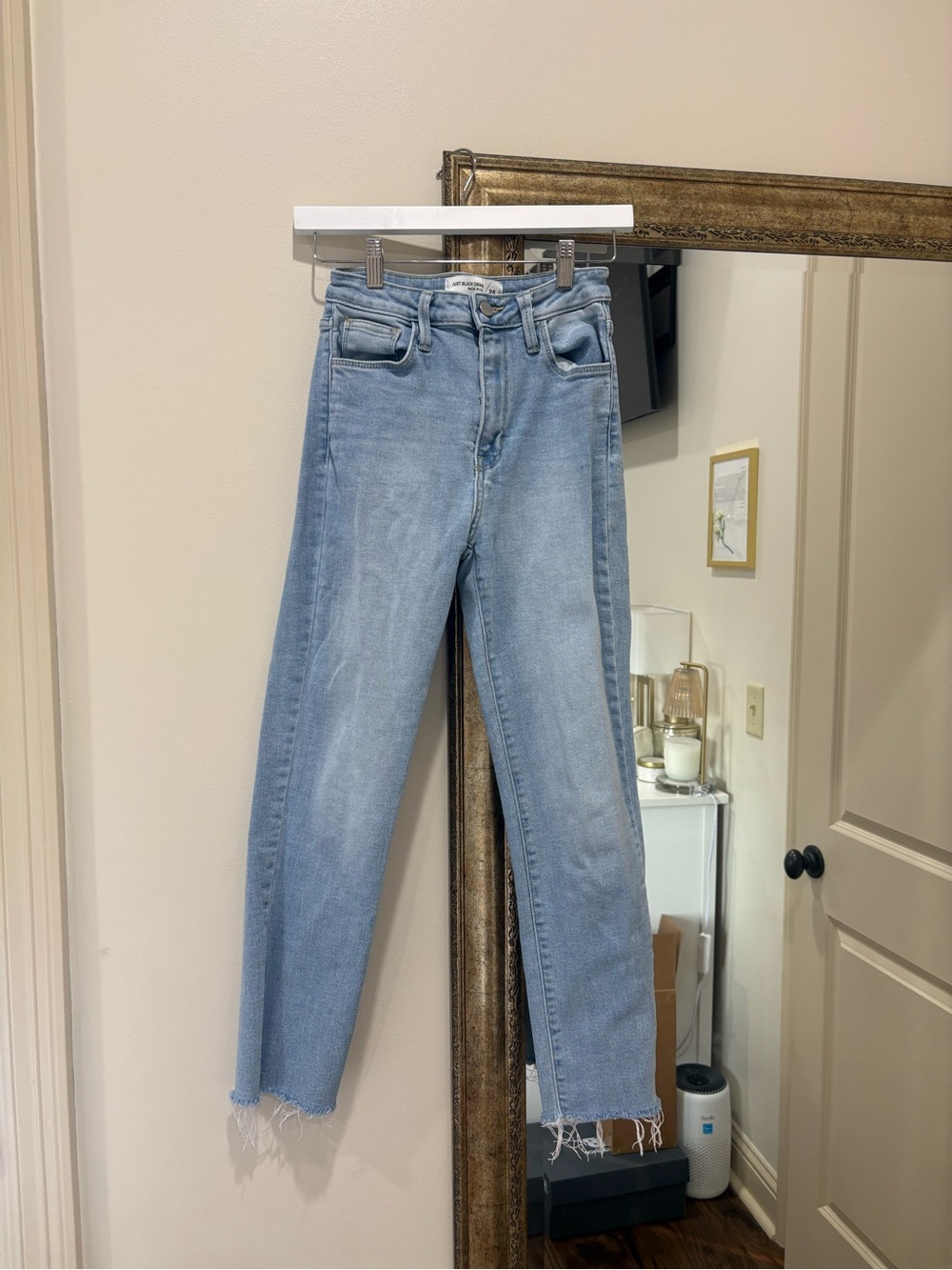 Just Black Light Blue Straight Leg Jeans